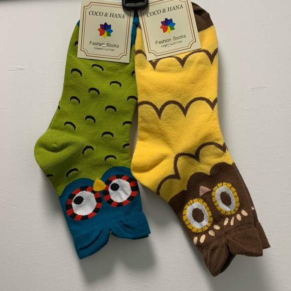 NWT Coco & Hana Owl Socks - 4 pairs - Picture 3 of 6